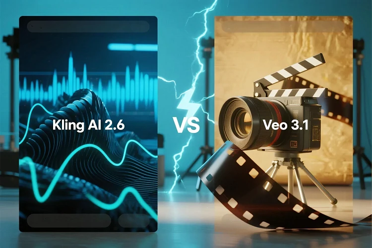 Kling AI vs Veo 3.1 head-to-head comparison graphic