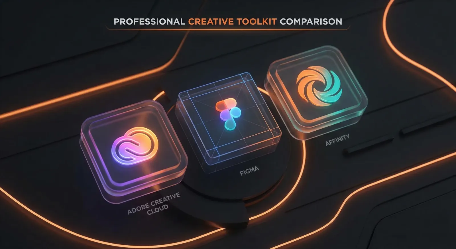 Design software tools: Adobe Creative Cloud, Figma, and Affinity